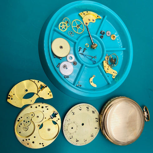 1930年頃 ドイツ ユンハンス 懐中時計 金張りハンターケース 整備済