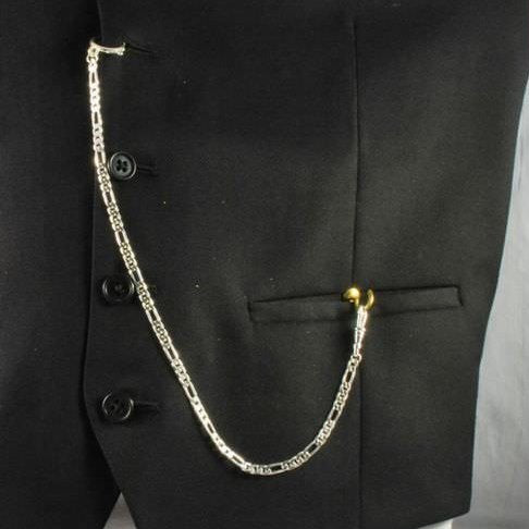 シルバープレート 引き輪式 アルバートチェーン ファンリーリンク