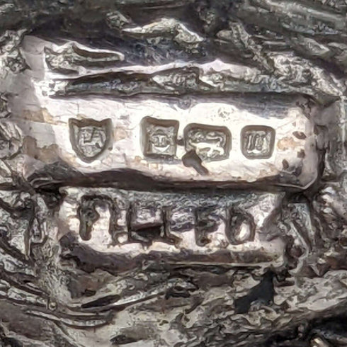 純銀雕塑超大雄鹿對象 900 克高 20 厘米英國鄉村藝術家