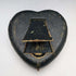 Around 1899 British Antique Heart-Shaped Sterling Silver Pocket Watch Holder with REVUE Pocket Watch