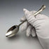 Juego de cubiertos de bautizo de plata chapada, antigüedades británicas, en estuche, WILLIAM ADAMS