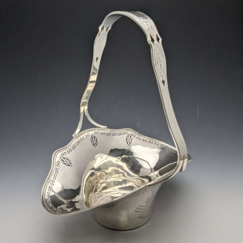 Aprox. 1923, trofeo de golf de cesta antiguo de EE. UU., plata de ley (plata 925), 257 g, Frank Whiting