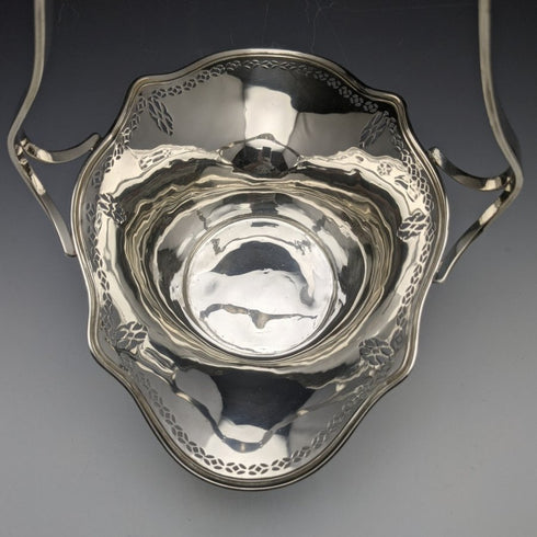 1923年頃 米国アンティーク 純銀(925シルバー) バスケット ゴルフトロフィー 257g Frank Whiting