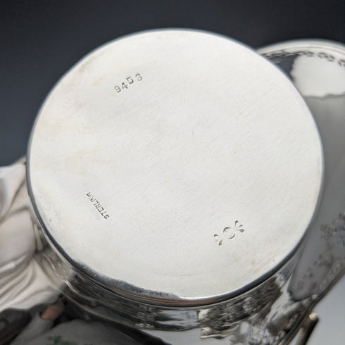 Aprox. 1923, trofeo de golf de cesta antiguo de EE. UU., plata de ley (plata 925), 257 g, Frank Whiting