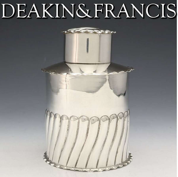 1902 British Antique Pure Silver (925 Silver) Tea Caddy 66g DEAKIN & FRANCIS