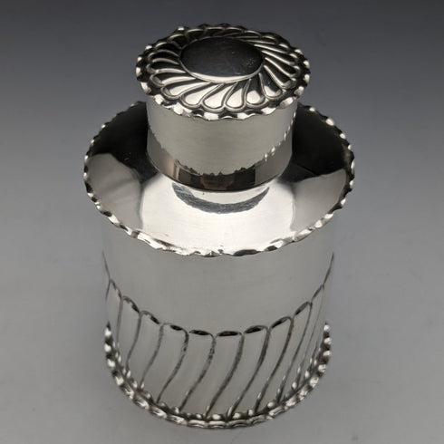 1902年 英国アンティーク 純銀(925シルバー) ティーキャディー 66g DEAKIN & FRANCIS