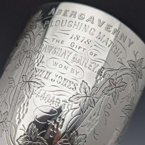 1878 年英國古董純銀(925 銀)大高腳杯 178 克 Rolason Brothers