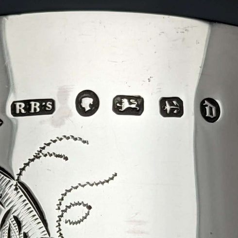 1878 年英國古董純銀(925 銀)大高腳杯 178 克 Rolason Brothers