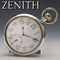 1918年 古董 运行正常 芝柏(Zenith)纯银表壳 军表风格 怀表