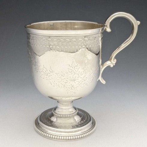 1862 年英國古董純銀(925 銀)馬克杯 133 克亨利威爾金森