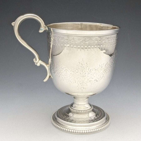 1862 年英國古董純銀(925 銀)馬克杯 133 克亨利威爾金森