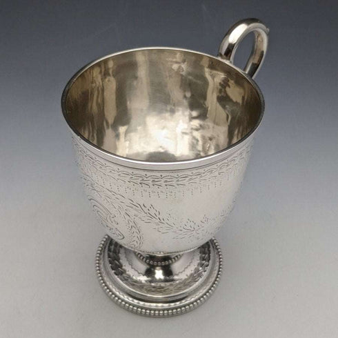 1862 年英國古董純銀(925 銀)馬克杯 133 克亨利威爾金森