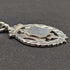 Cadena Albert de plata de ley (925) antigua inglesa, c. 1900, 56 g, con dije emblema de plata de ley