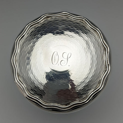 1912年 英国アンティーク 純銀(925シルバー) ティーキャディー 90g W G Sothers