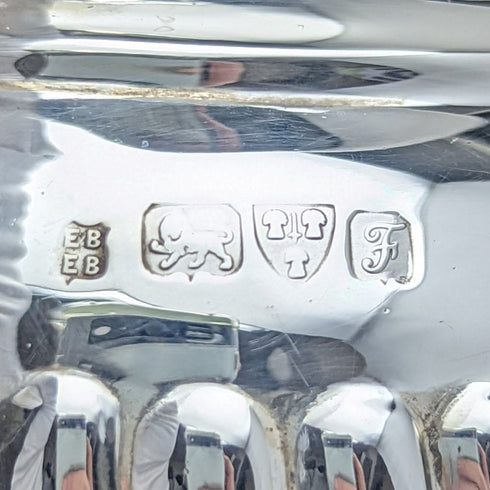 1906年 英国アンティーク 純銀(925シルバー) ティーポット 394g Barker Brothers