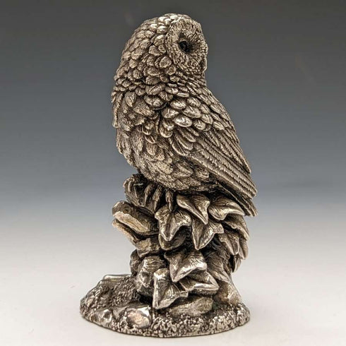 Figura de búho grabada en plata de ley, 109g, altura 7,5cm, Country Artists, Reino Unido