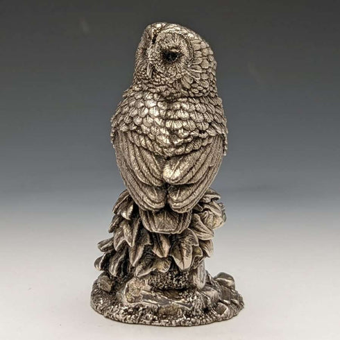 Figura de búho grabada en plata de ley, 109g, altura 7,5cm, Country Artists, Reino Unido
