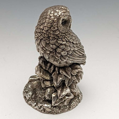 Figura de búho grabada en plata de ley, 109g, altura 7,5cm, Country Artists, Reino Unido