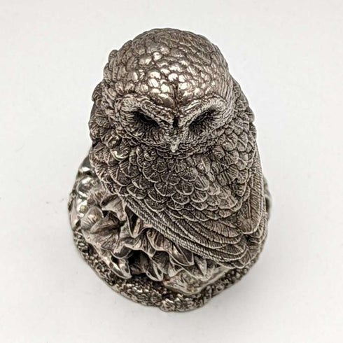Figura de búho grabada en plata de ley, 109g, altura 7,5cm, Country Artists, Reino Unido