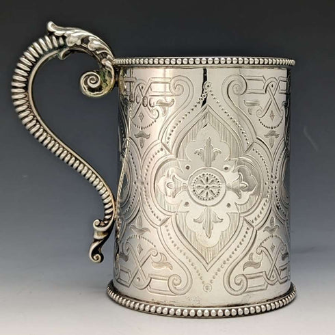 1864 年英國古董純銀(925 銀)馬克杯 154 克羅伯特哈珀