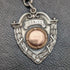 1920 年左右英國古董純銀(925 銀)雙阿爾伯特鏈 52 克純銀徽章 Fob