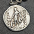 Around 1900 British Antique Pure Silver (925 Silver) Albert Chain 62g Roman Silver Fob