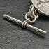 Around 1900 British Antique Pure Silver (925 Silver) Albert Chain 62g Roman Silver Fob