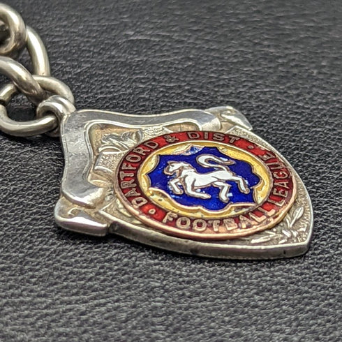 1899年頃 英国アンティーク 純銀(925シルバー)ダブルアルバートチェーン 57g メダルフォブ