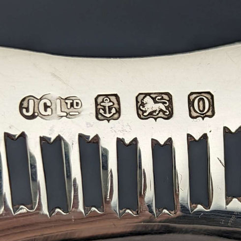 1938 年英國復古純銀(925 銀)果盤蜜餞直徑 26 厘米 470 克 Joseph Gloster Ltd