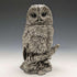 Figura de búho esculpida con baño de plata pura, 385g, Country Artists, Reino Unido