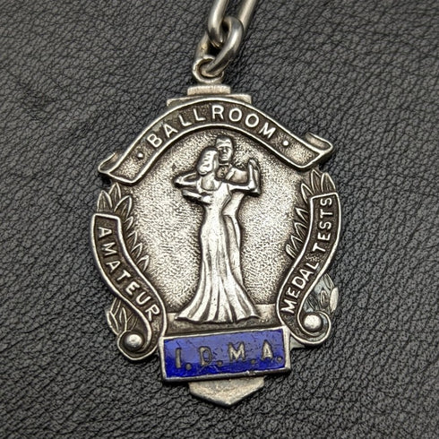 1920年頃 英国アンティーク 純銀(925シルバー)アルバートチェーン 37g メダルフォブ