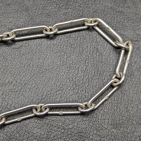 1920年頃 英国アンティーク 純銀(925シルバー)アルバートチェーン 37g メダルフォブ