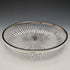 1909 British Antique Pure Silver Decorated Large Cut Glass Bowl 1265g Henry Manton