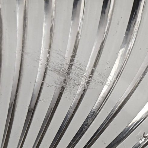 1909 British Antique Pure Silver Decorated Large Cut Glass Bowl 1265g Henry Manton