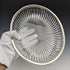 1909 British Antique Pure Silver Decorated Large Cut Glass Bowl 1265g Henry Manton