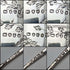 Saleros de plata de ley (925) antiguos ingleses de 1884, juego de 6 piezas con 3 cucharas, 184 g en total, Wakely & Wheeler