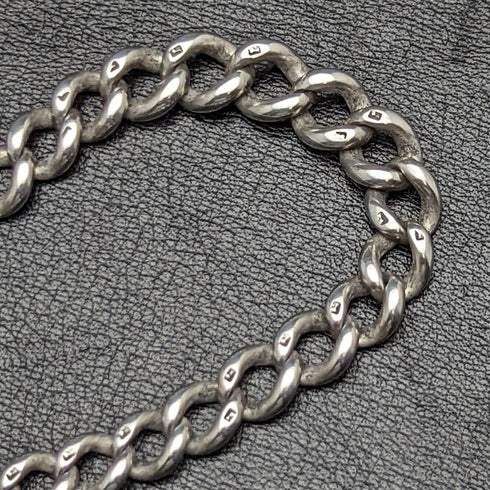 1900年頃 英国アンティーク 純銀アルバートチェーン 41g 2色天然石回転フォブ