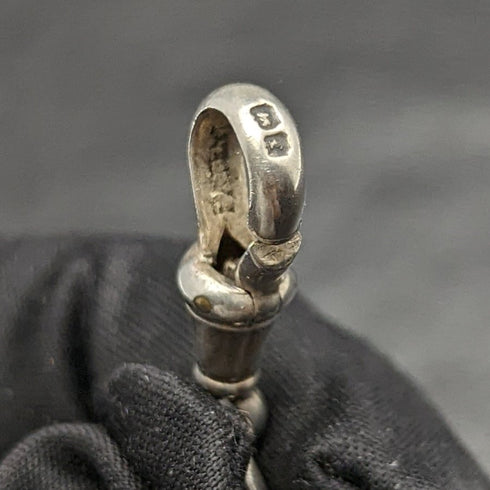 Around 1900 British Antique Pure Silver Thick Albert Chain 80g Medal Fob