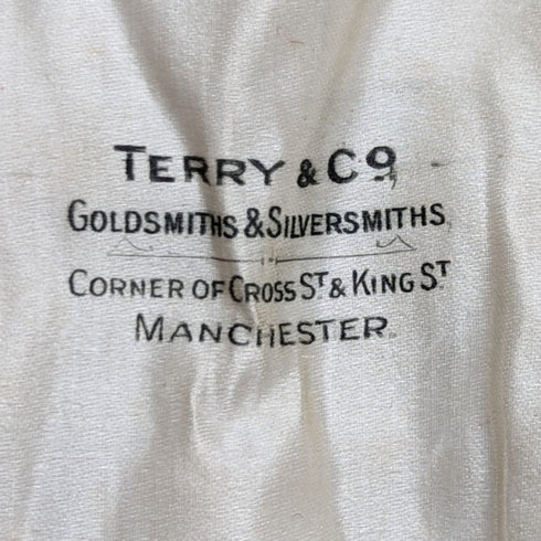 1925年 英国ヴィンテージ カットグラスボウルペア 純銀フォークセット 箱入り Adie Brothers