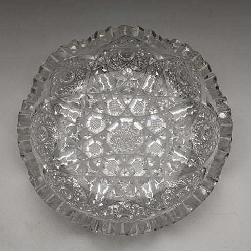 1925年 英国ヴィンテージ カットグラスボウルペア 純銀フォークセット 箱入り Adie Brothers