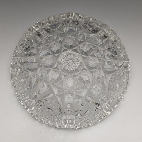 1925年 英国ヴィンテージ カットグラスボウルペア 純銀フォークセット 箱入り Adie Brothers