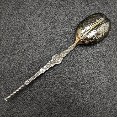 1936年 英国ヴィンテージ 純銀(925シルバー) アノイティングスプーン Roberts&Belk 箱入り