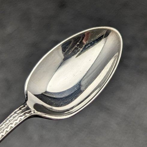 1916年頃 英国アンティーク 純銀(925シルバー) ティースプーン6本&シュガートングセット ケース入り Walker & Hall