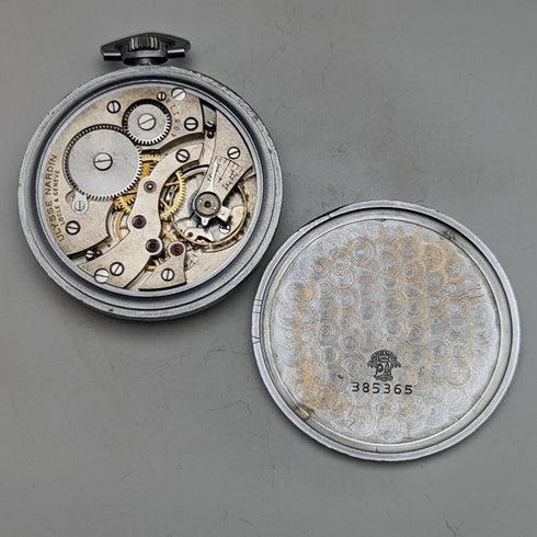 (整備済)ヴィンテージ 動作良好 ユリス・ナルダン アールデコ ステンレスケース 懐中時計