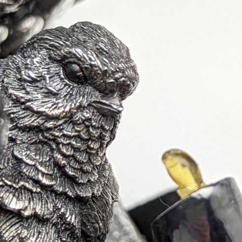 Sterling Silver Sculpture Little Bird and Faucet Figurine 567g Height 15cm UK Country Artists