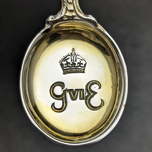 1937年 英国ヴィンテージ 純銀(925シルバー) ジョージ6世戴冠記念スプーンペア Barnard & Sons