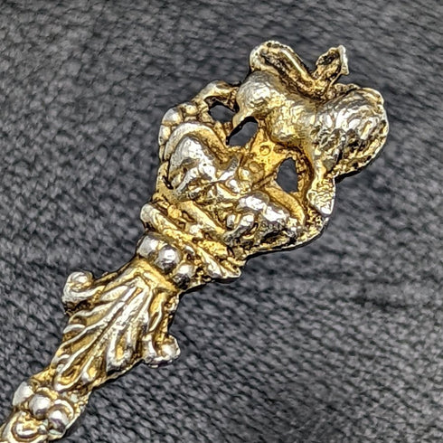 1937年 英国ヴィンテージ 純銀(925シルバー) ジョージ6世戴冠記念スプーンペア Barnard & Sons