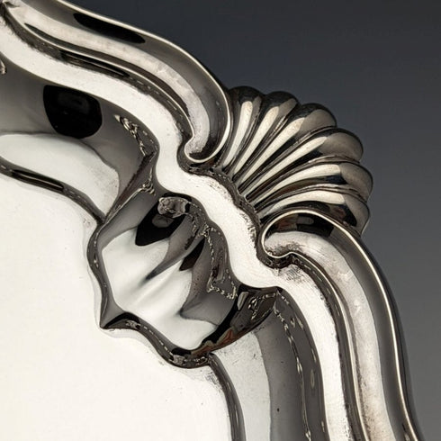 1905 年英國古董純銀(925 銀)卡盤直徑 25.5cm 397g