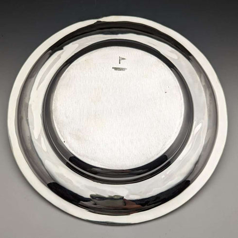 1928年 英国古董纯银(925银)餐盘 直径23.5cm 496g Walker&Hall