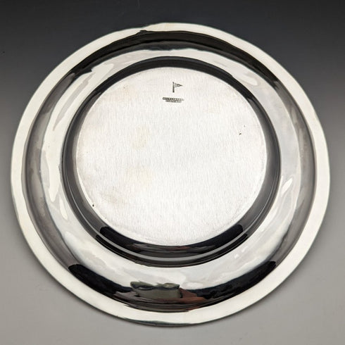1928 British Vintage Pure Silver (925 Silver) Dinner Plate Diameter 23.5cm 496g Walker&Hall